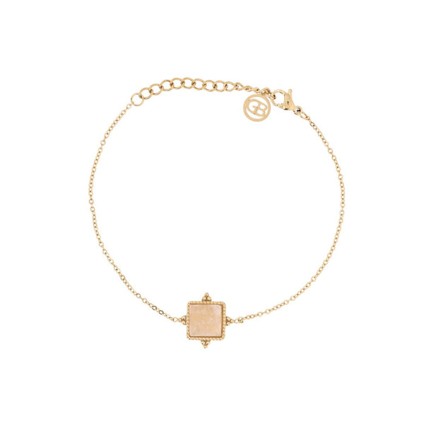 Bracelet Alba en acier irrégulier pierre