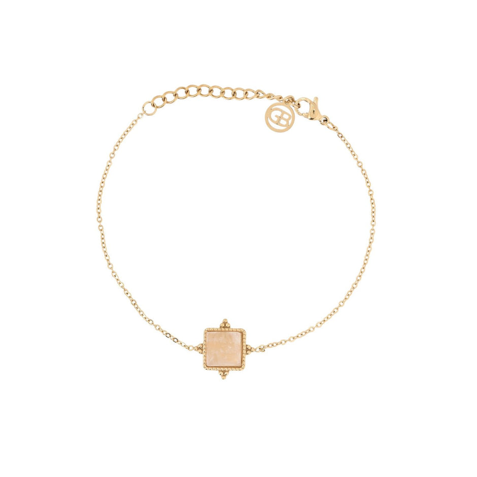 Bracelet Alba en acier irrégulier pierre