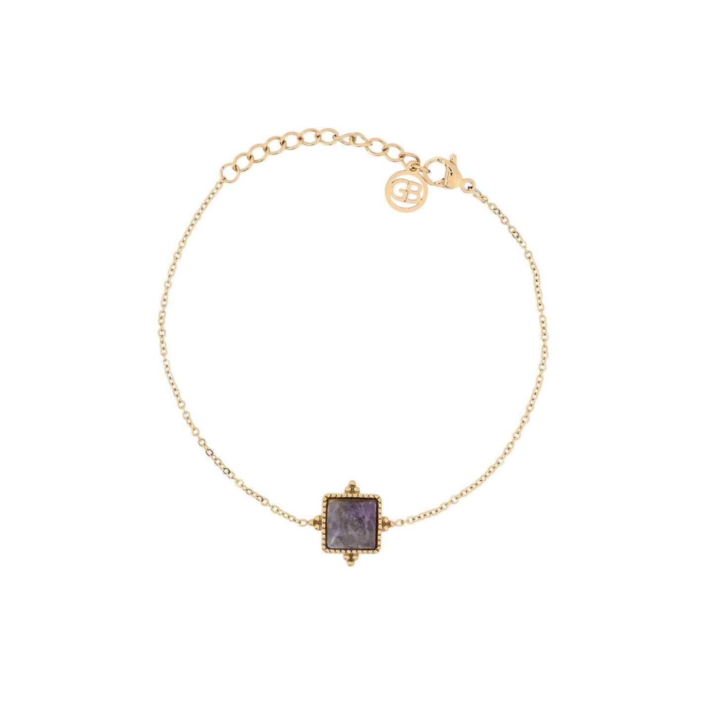 Bracelet Alba en acier irrégulier pierre