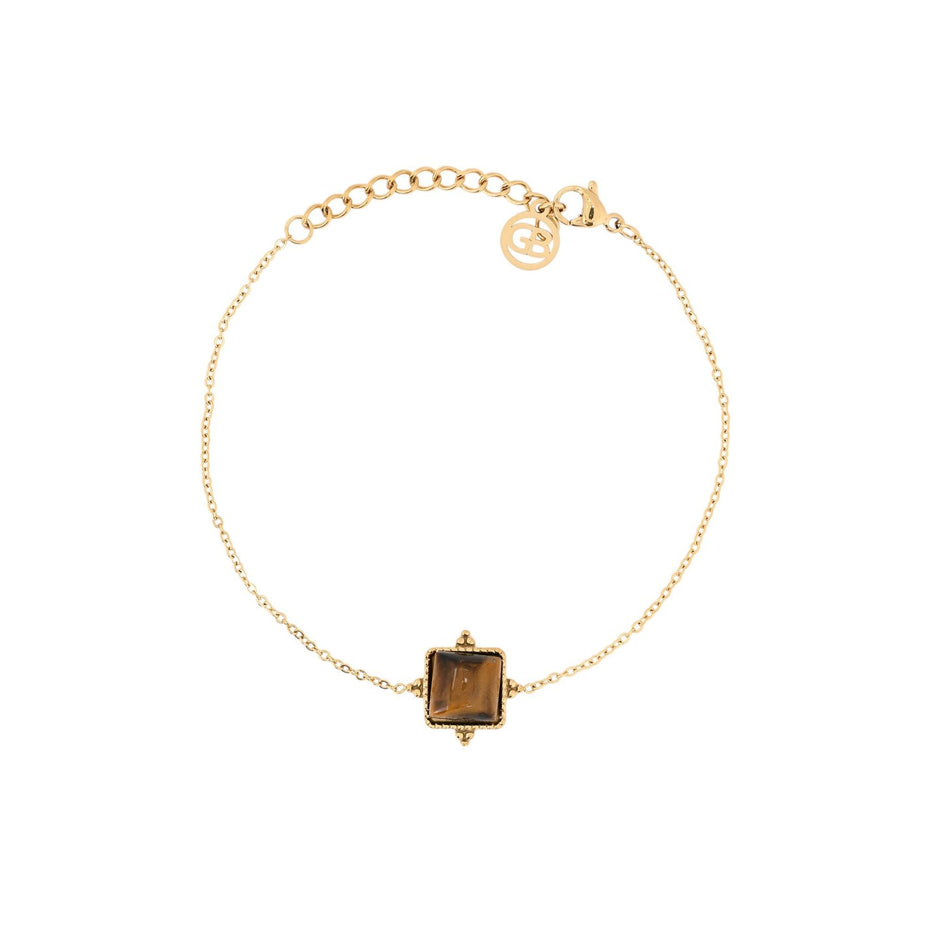 Bracelet Alba en acier irrégulier pierre