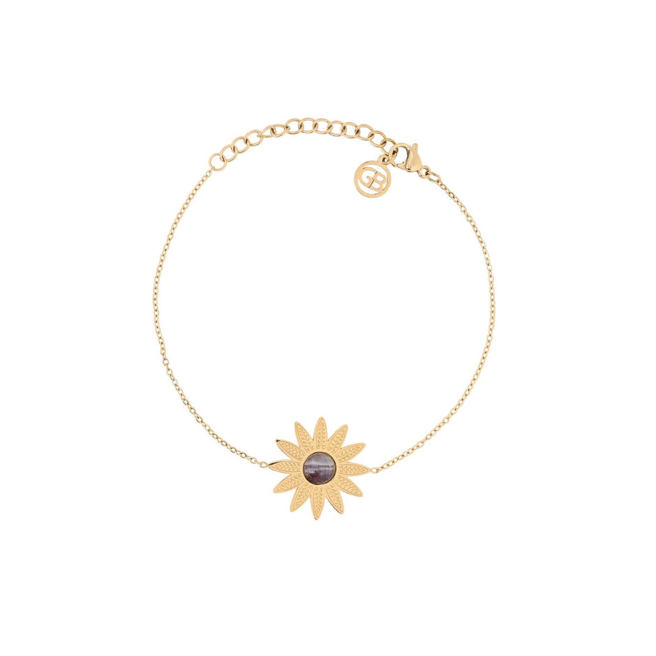 Bracelet Alba en acier fleur grand