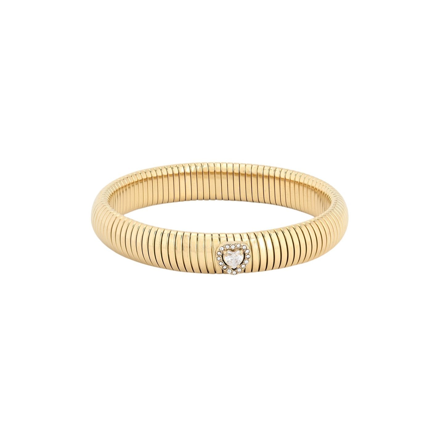 Bracelet Esmée en acier tube avec coeur