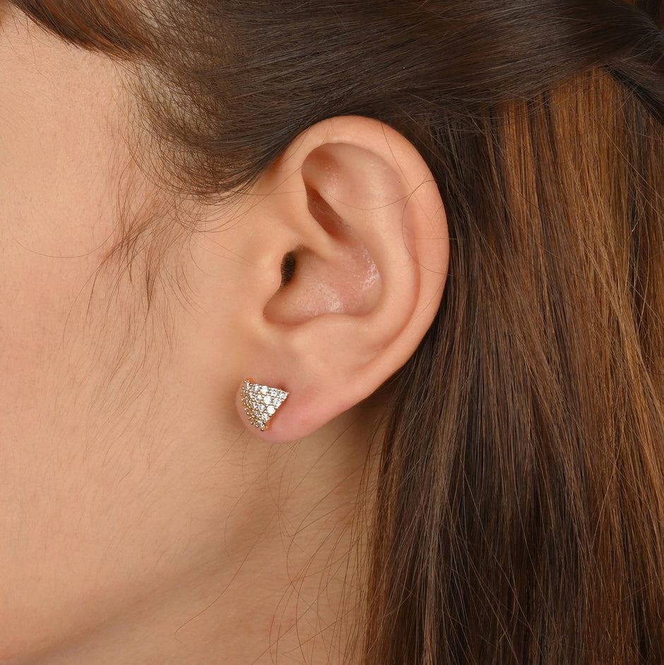 Boucles d'oreilles Luna plaqué or texturées