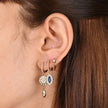 Pack de boucles d'oreilles Luna plaqué or avec œil