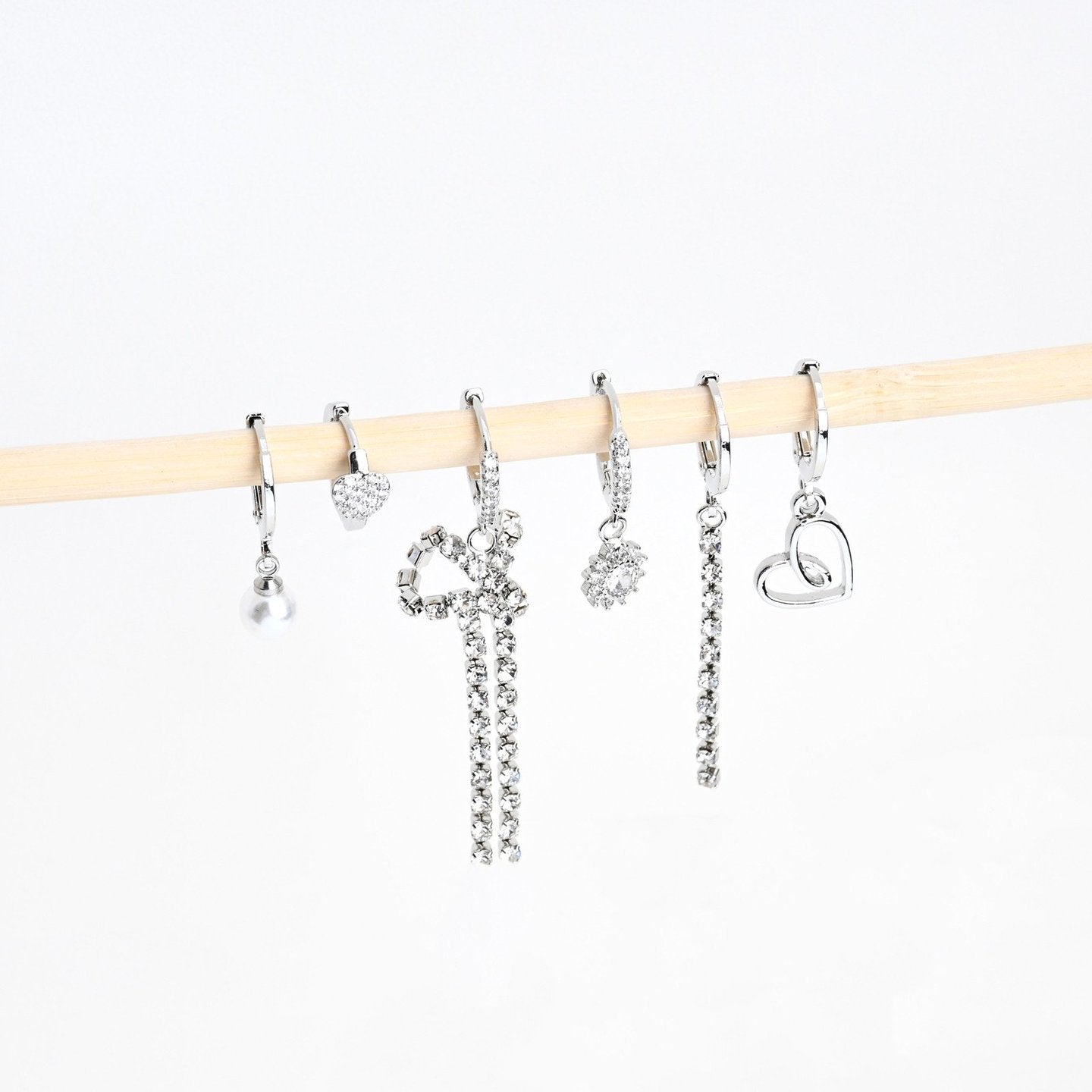 Ensemble boucles d'oreilles plaqué or nœud Luna