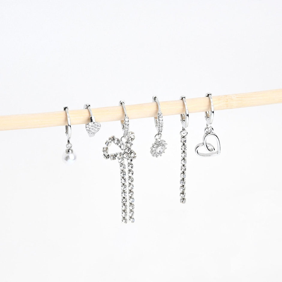 Ensemble boucles d'oreilles plaqué or nœud Luna