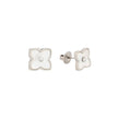 Boucles d'oreilles Alba en acier fleurs avec nacre