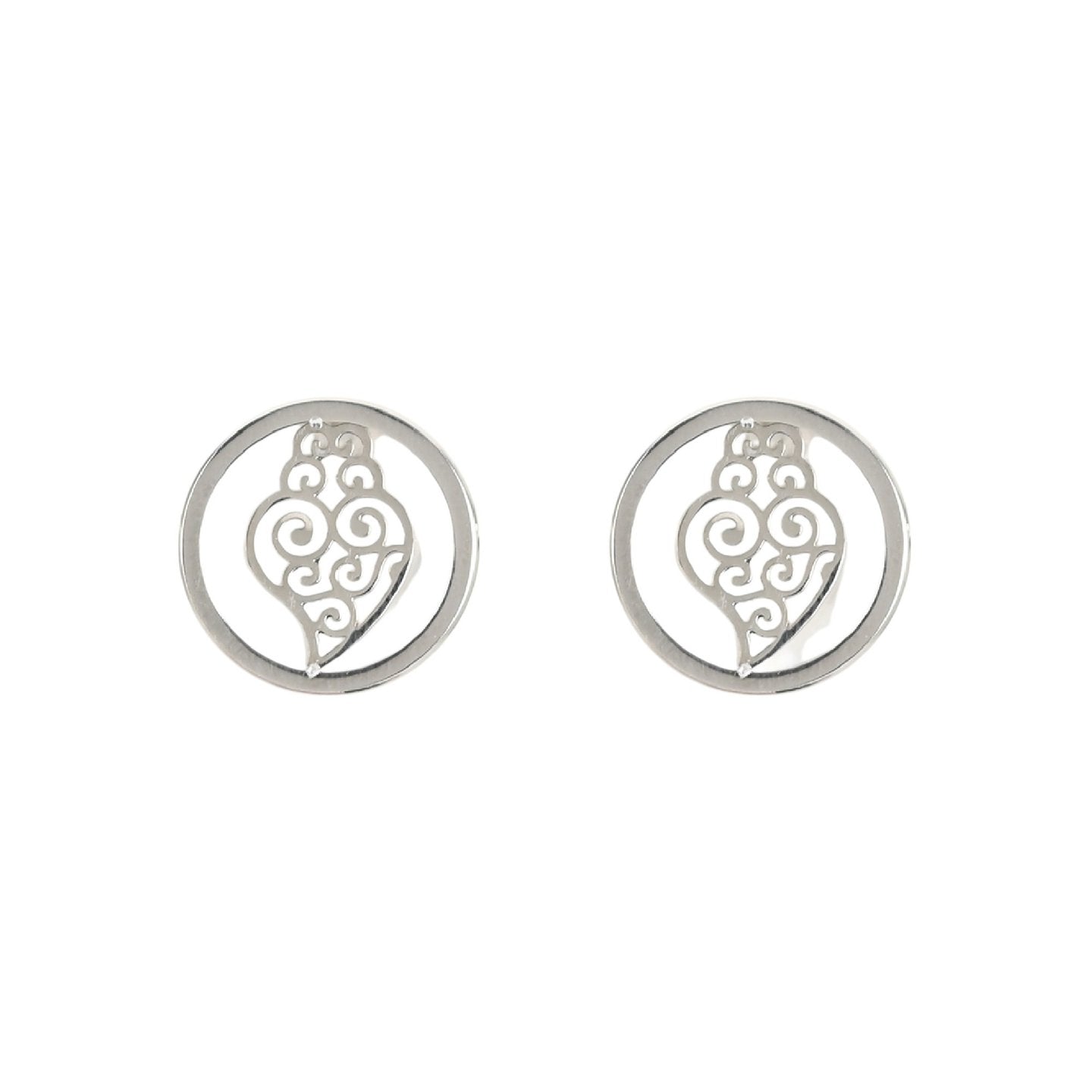 Boucles d'oreilles Aria en acier coração de viana