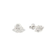 Boucles d'oreilles Alba acier et zircones fleur de lotus