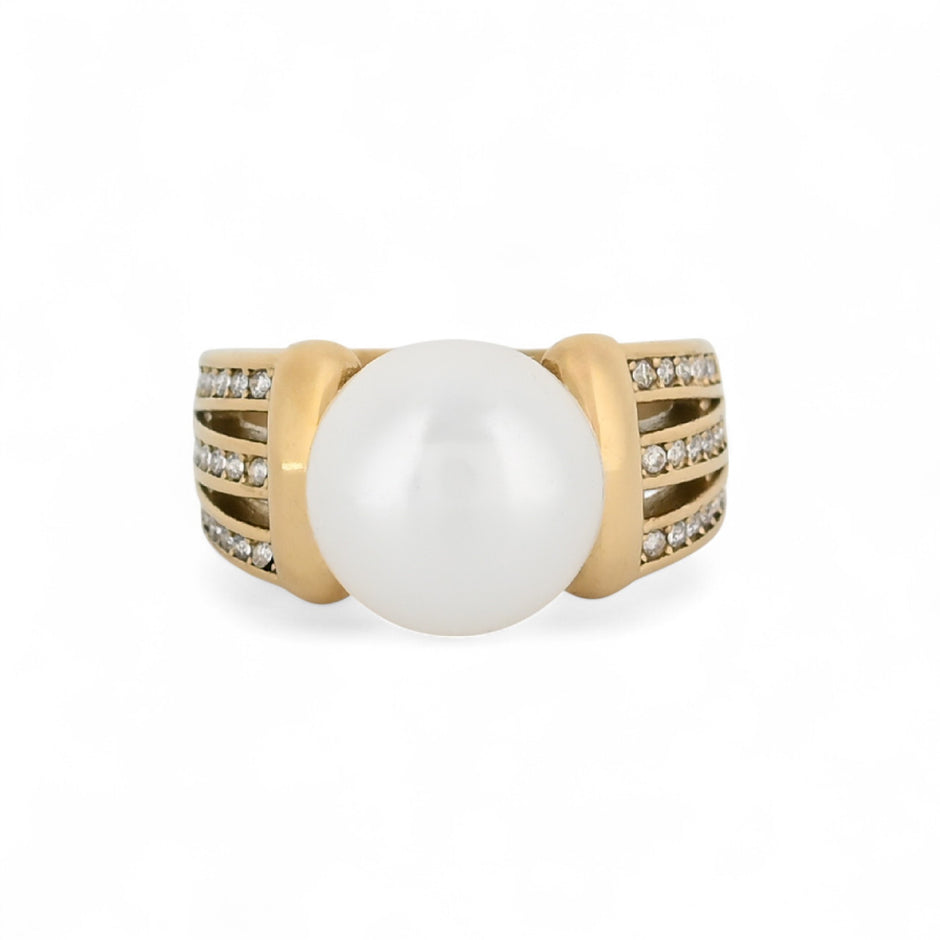 Bague Esmée acier perle