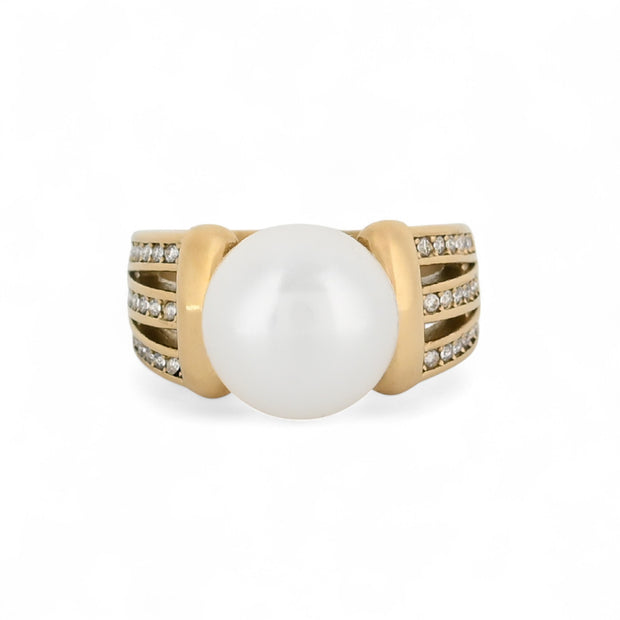 Bague Esmée acier perle