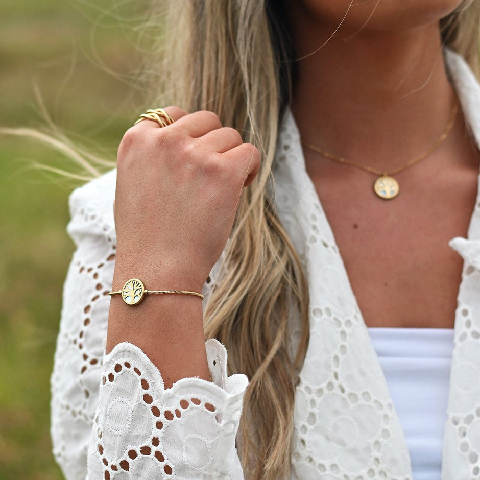 Bracelet Alba réglable en acier arbre de la vie