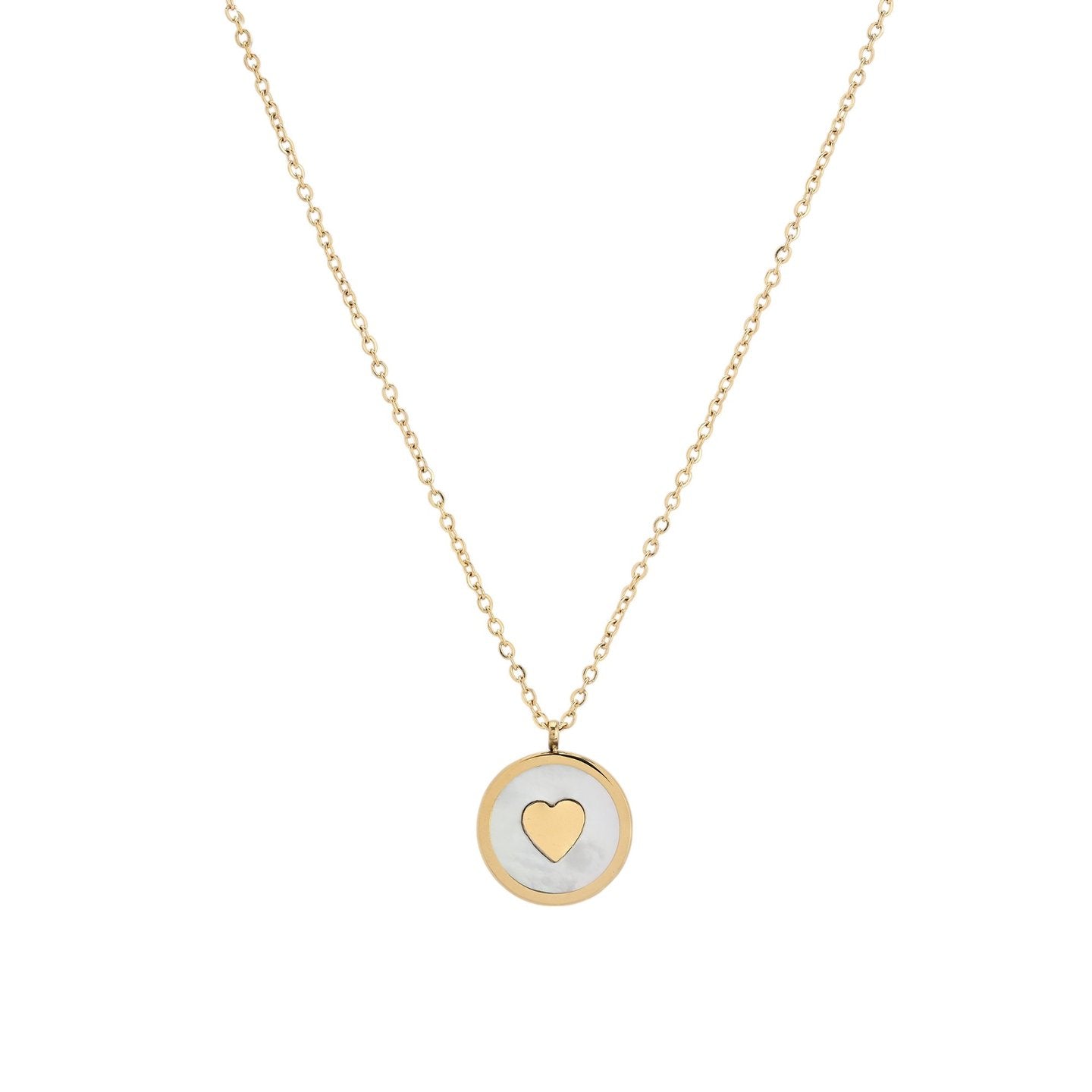 Collier en acier à cœur