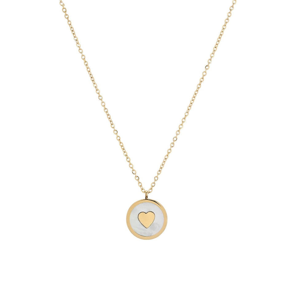 Collier en acier à cœur