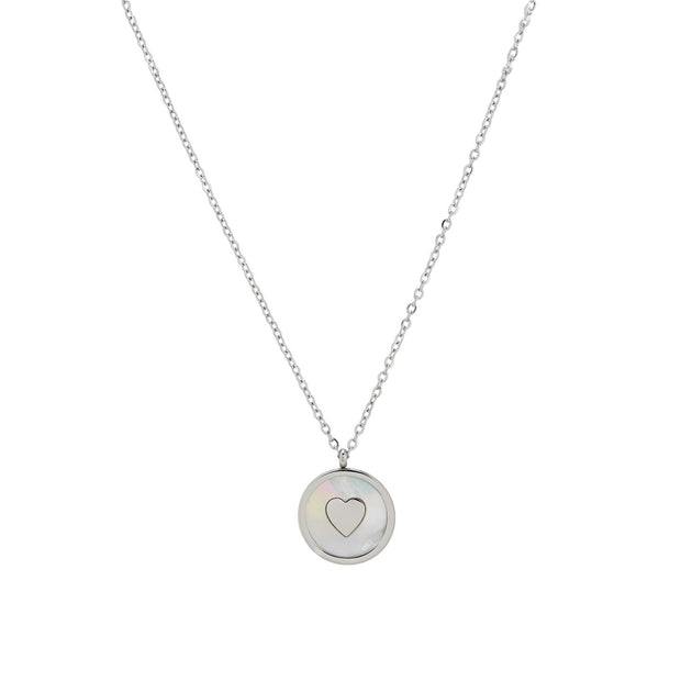 Collier en acier à cœur