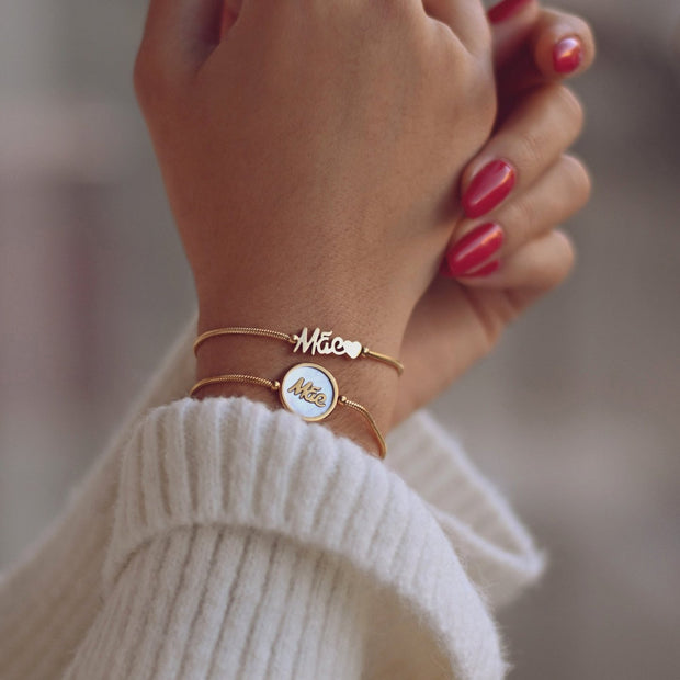 Bracelet Alba réglable en acier mãe