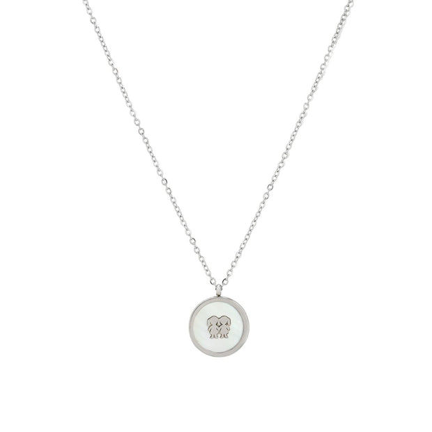 Collier en acier deux filles
