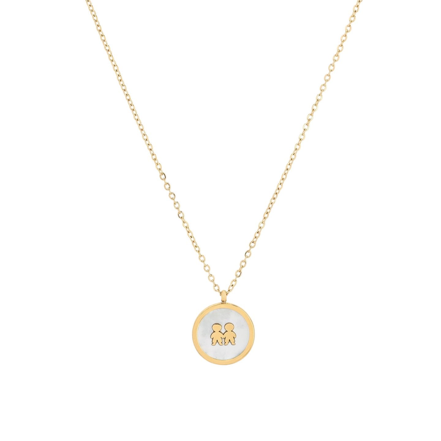 Collier en acier deux garçons