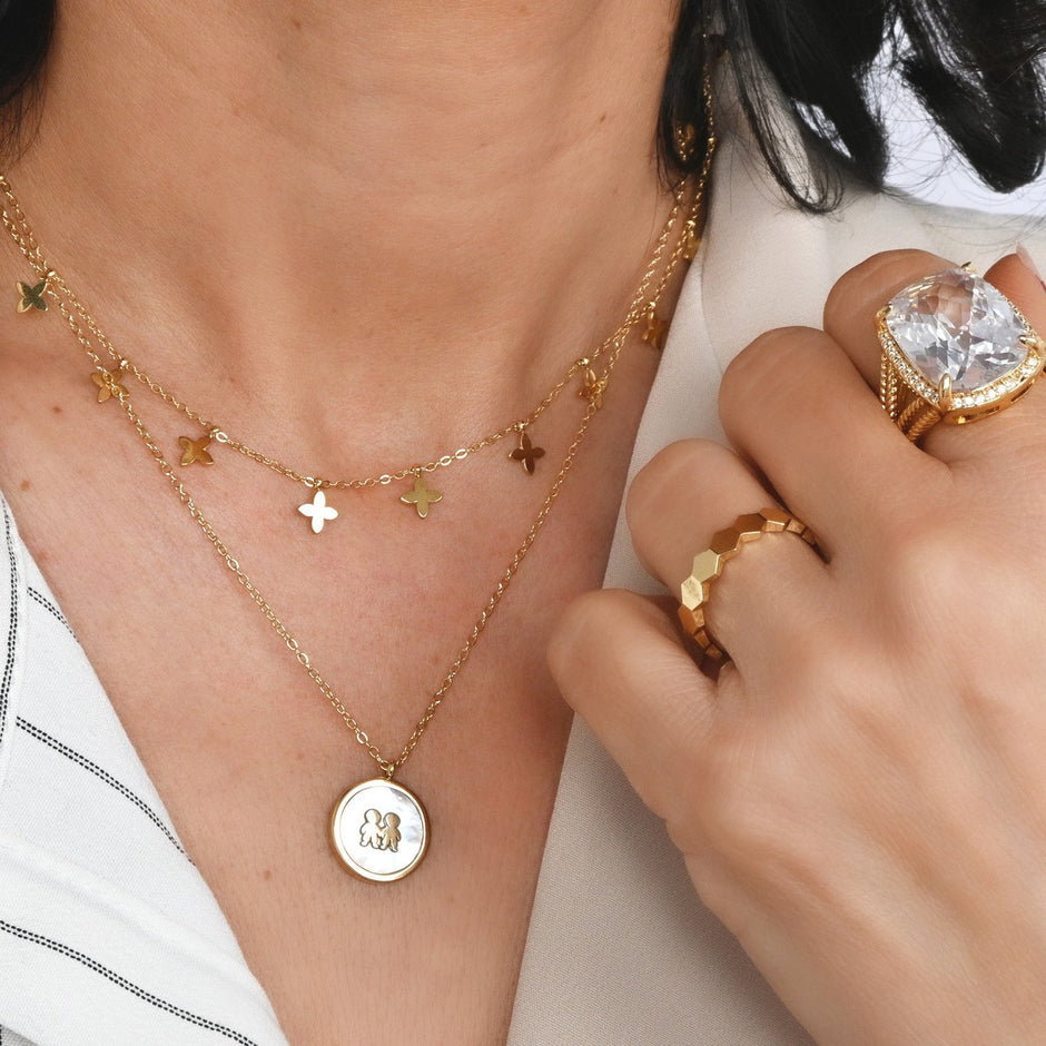 Collier en acier deux garçons