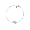 Bracelet Alba acier et zircones couple