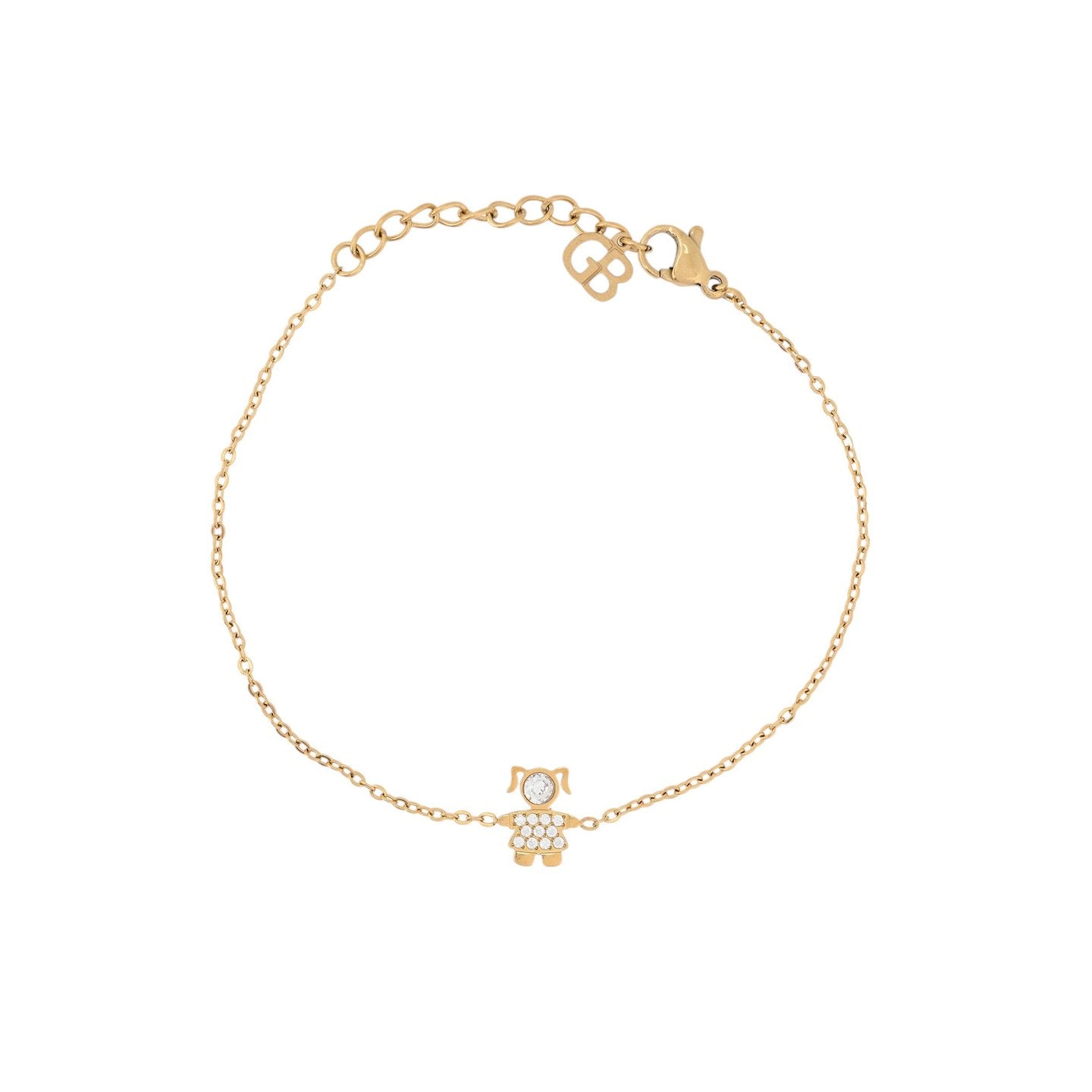 Bracelet Alba acier et zircones fille