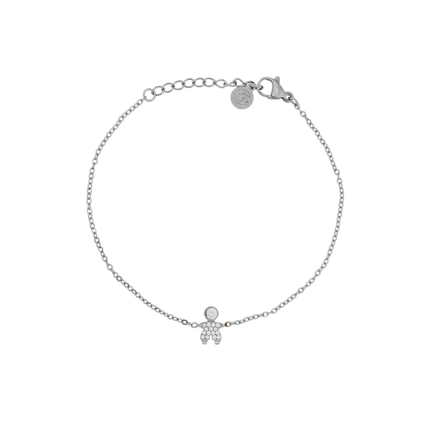 Bracelet Alba acier avec zircones garçon