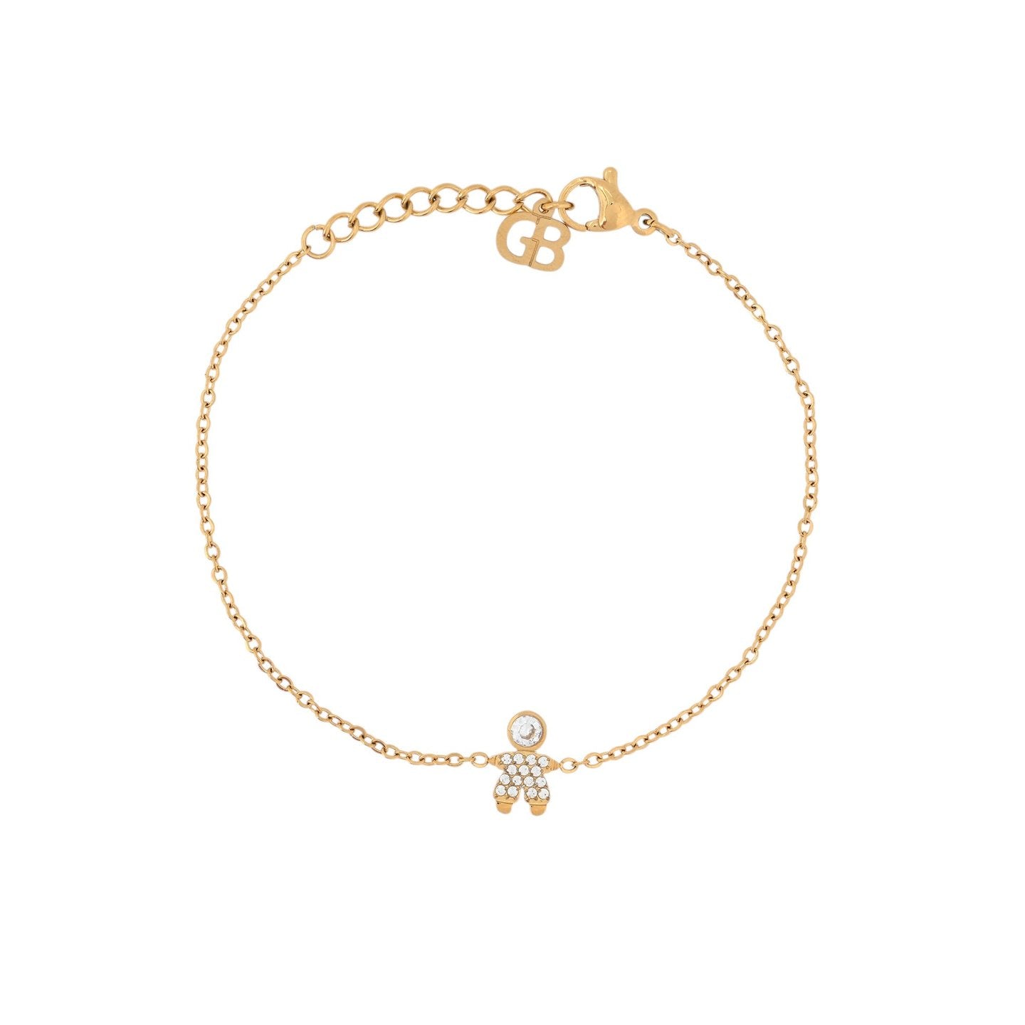 Bracelet Alba acier avec zircones garçon