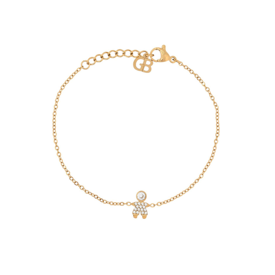 Bracelet Alba acier avec zircones garçon
