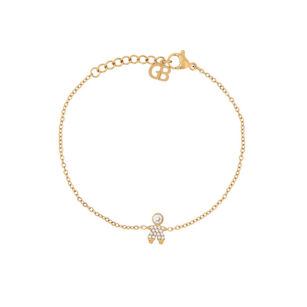 Bracelet Alba acier avec zircones garçon