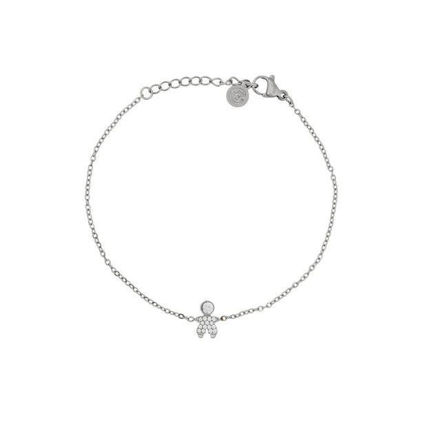 Bracelet Alba acier avec zircones garçon