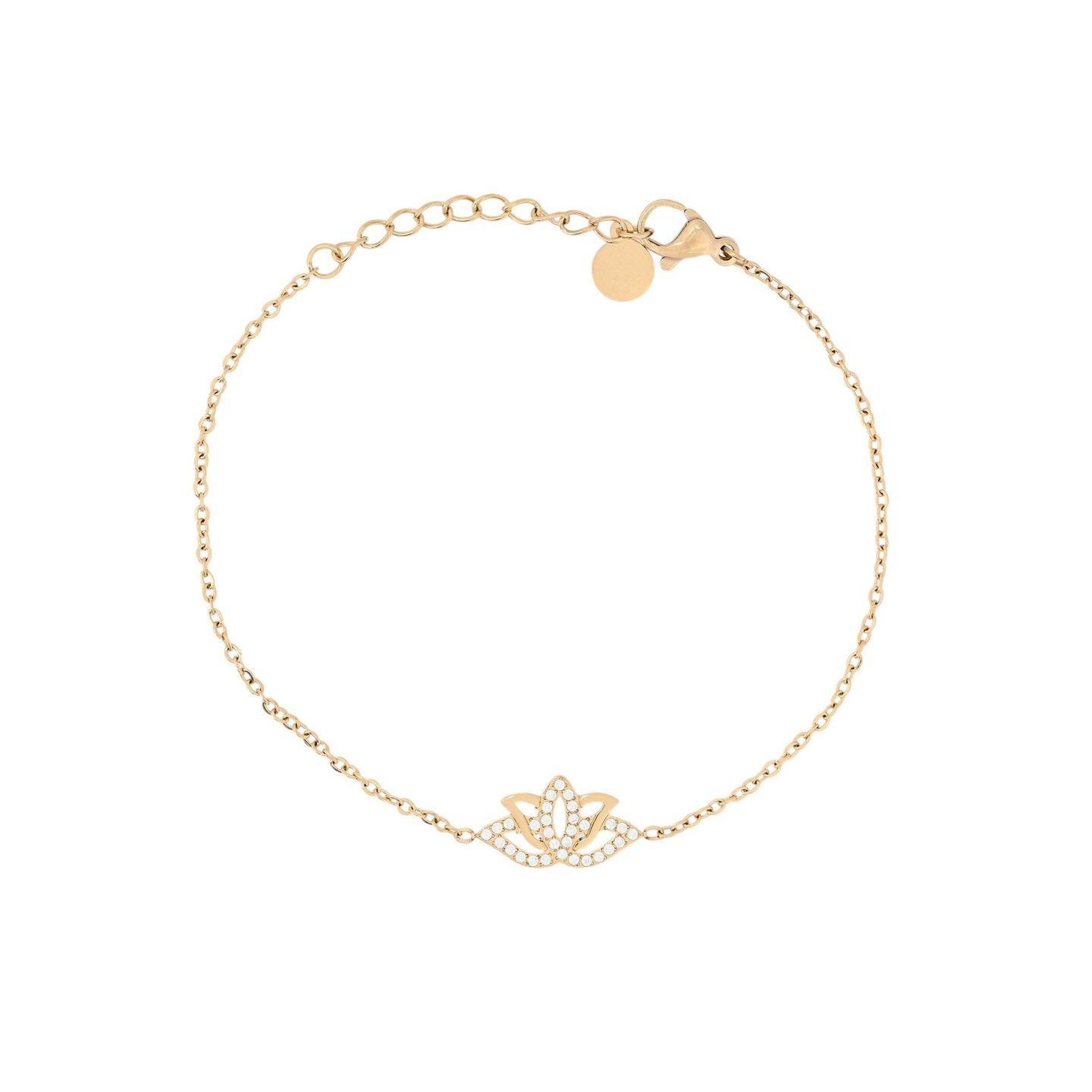 Bracelet Alba acier fleur de lotus