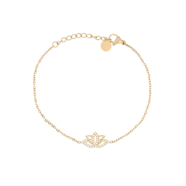 Bracelet Alba acier fleur de lotus