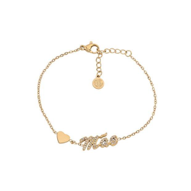 Bracelet Alba en acier mot mãe et le coeur