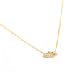 Collier acier et zircones fleur de lotus