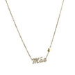 Collier en acier mot mãe et le coeur