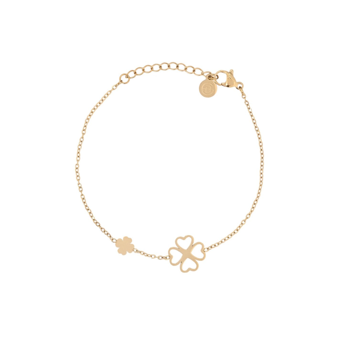 Bracelet Alba en acier double trèfle