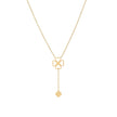 Collier en acier double trèfle