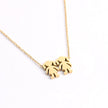 Collier en acier deux filles