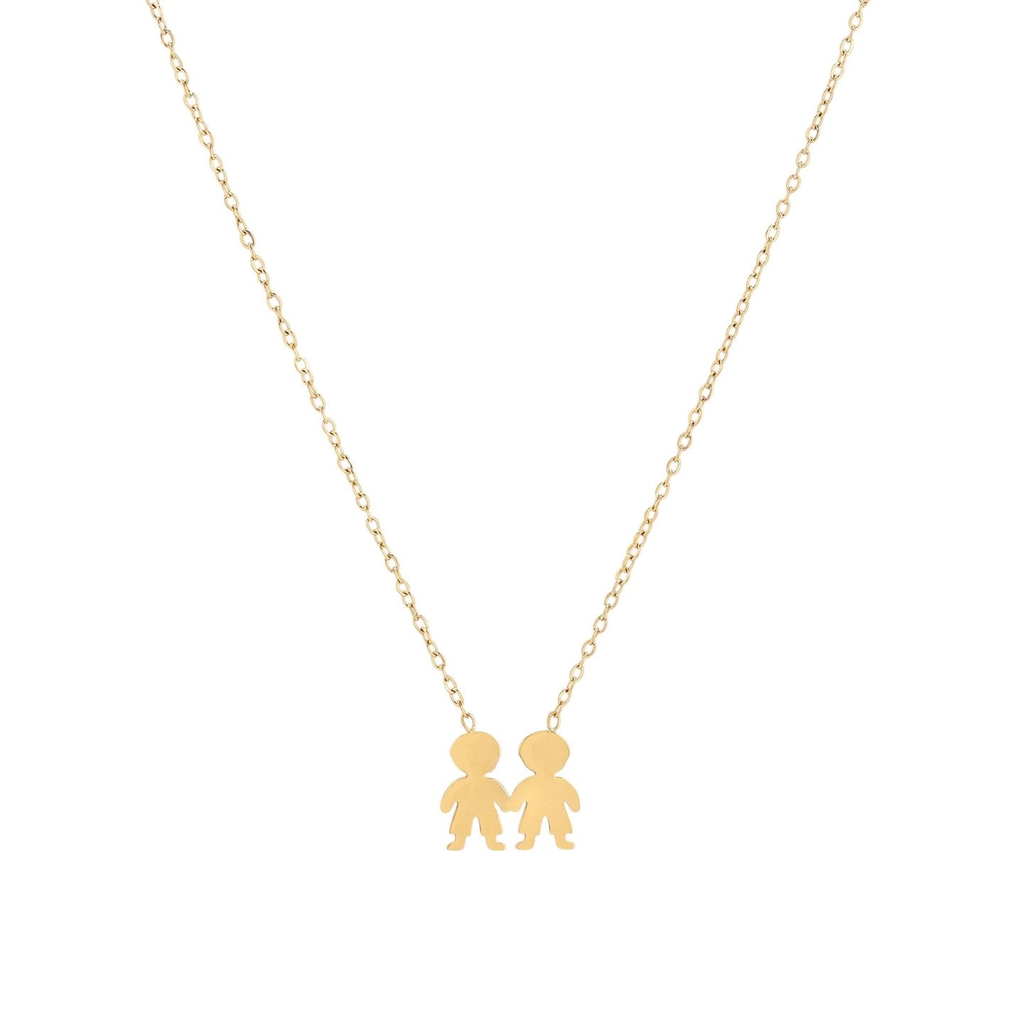 Collier en acier deux garçons