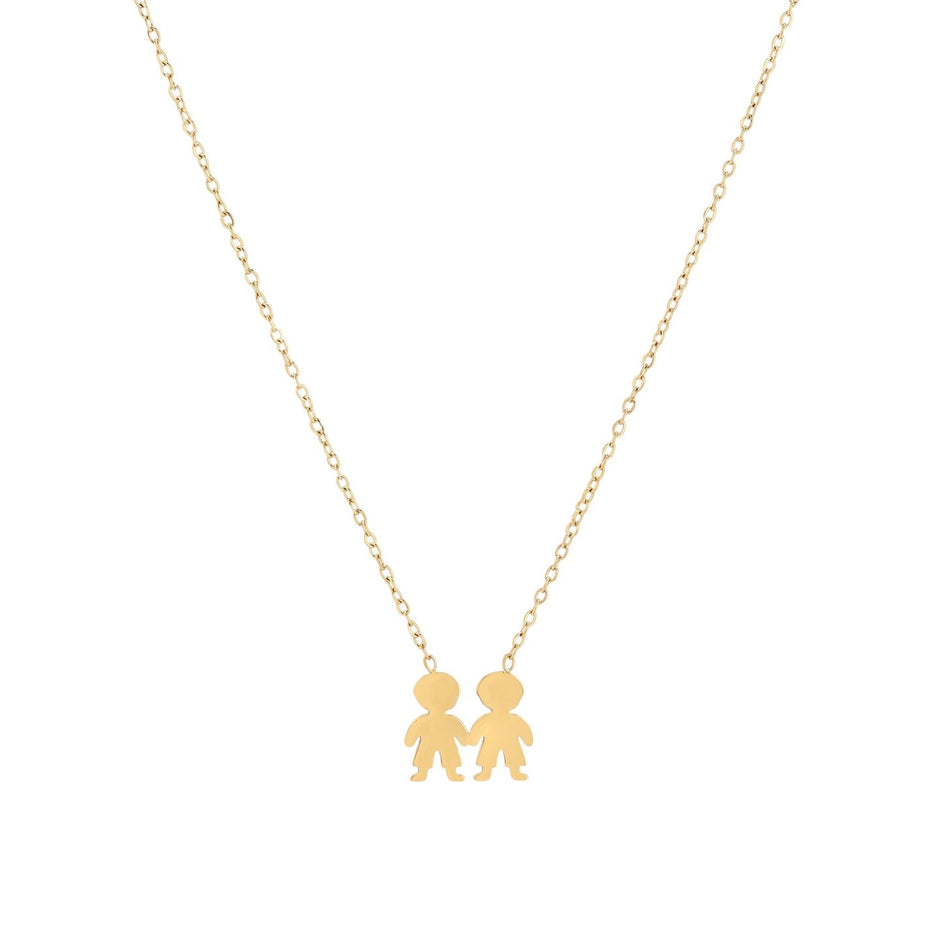 Collier en acier deux garçons