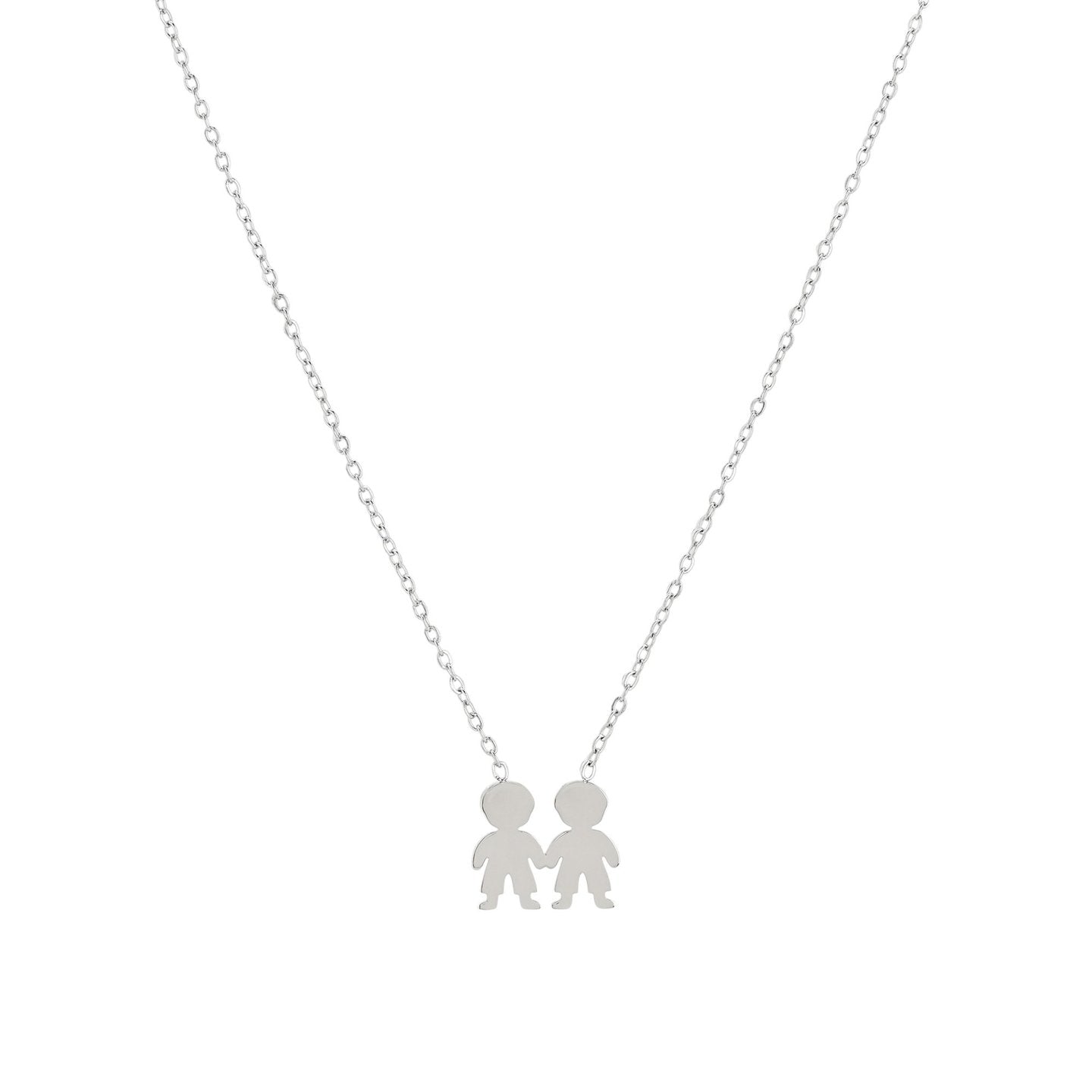 Collier en acier deux garçons