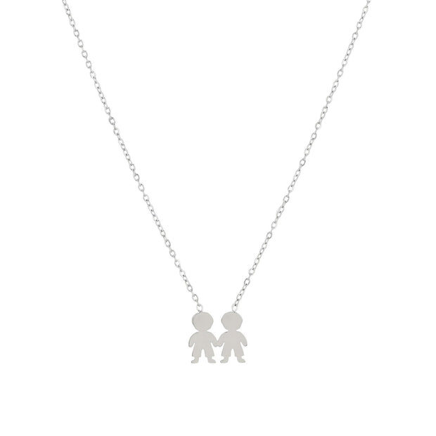 Collier en acier deux garçons