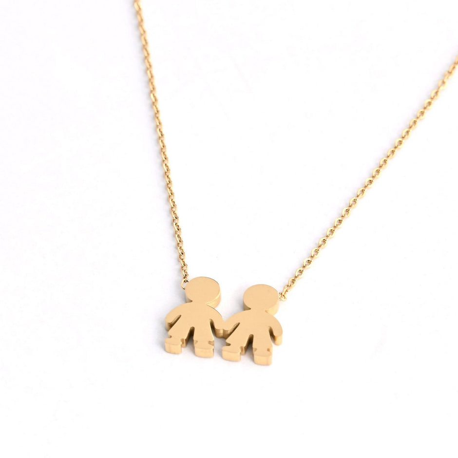 Collier en acier deux garçons