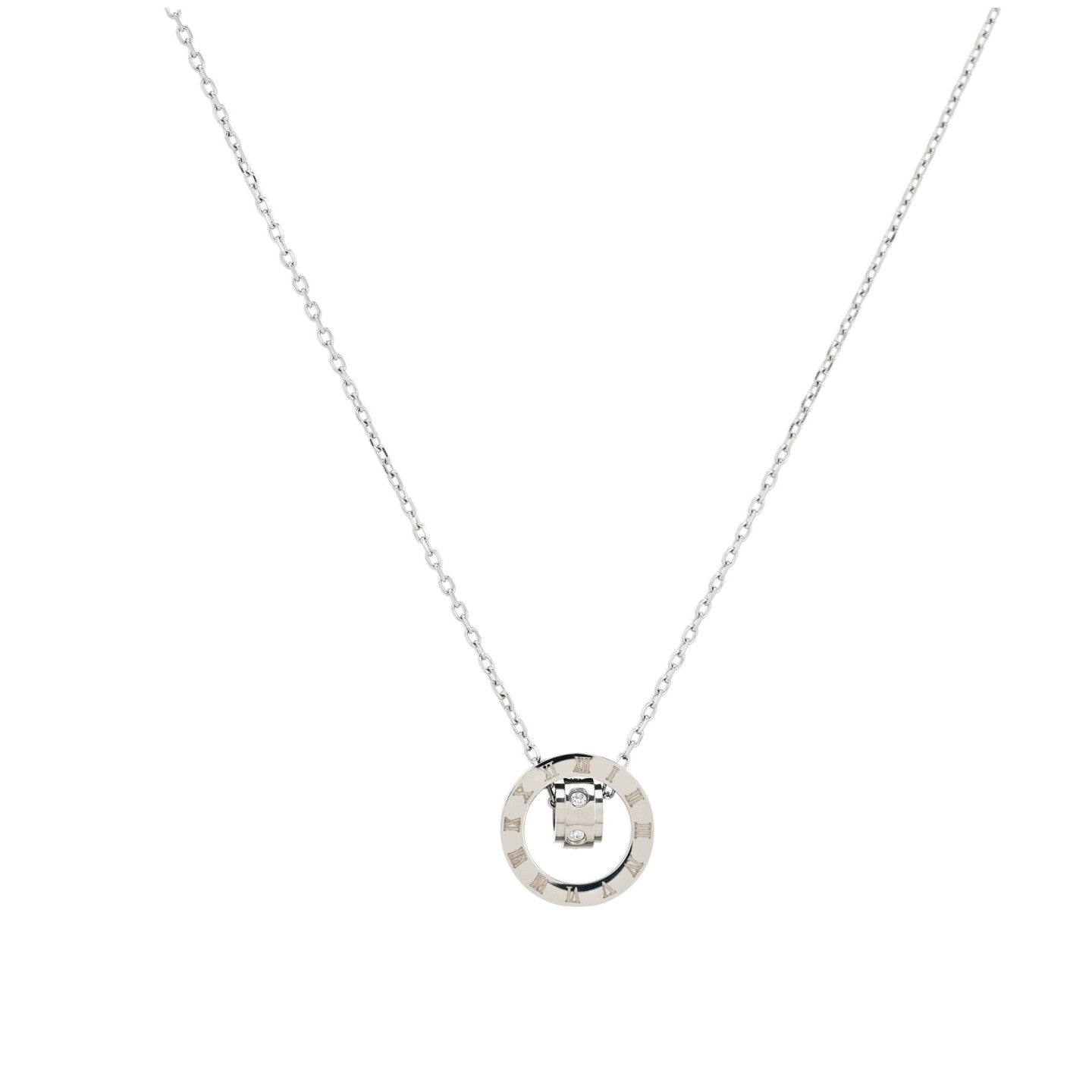 Collier en acier nombres romains