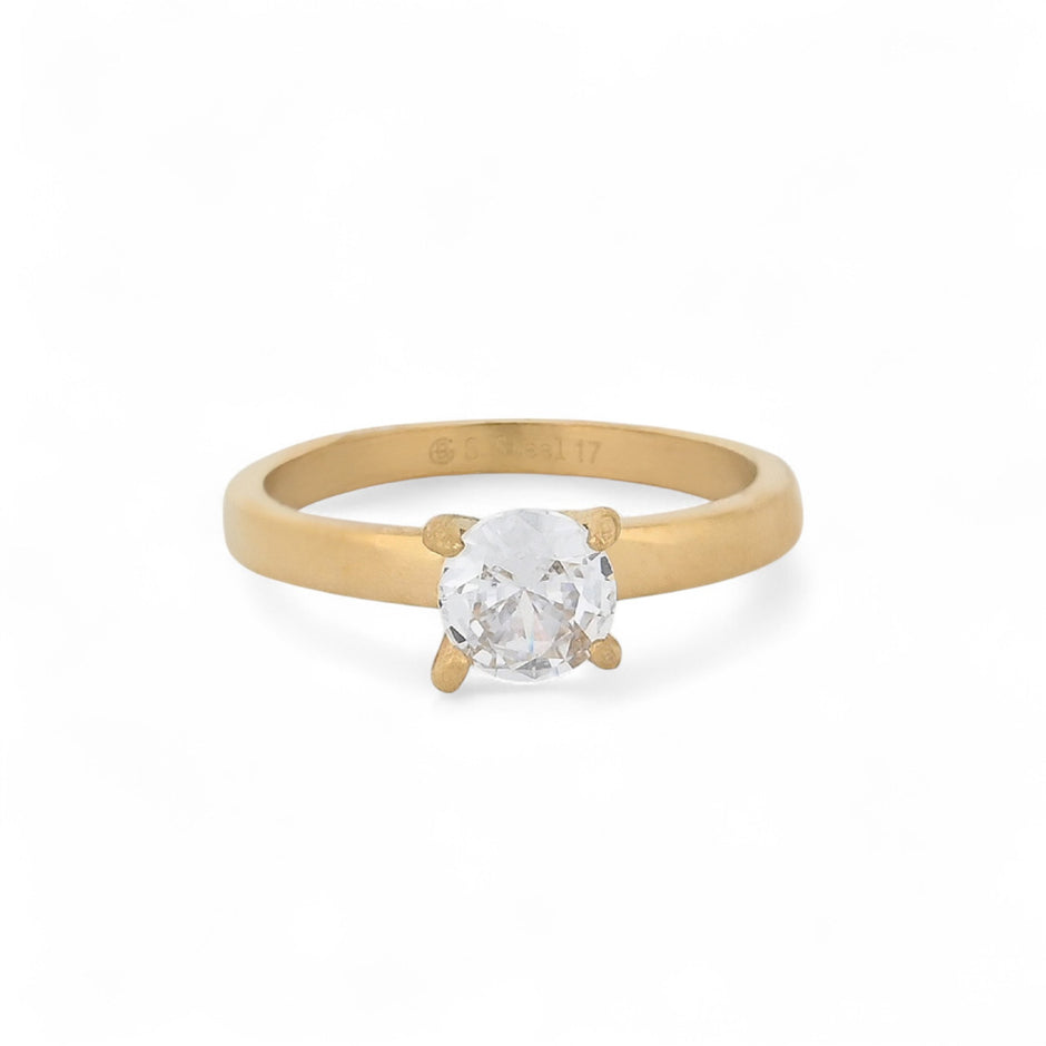 Bague alba acier solitaire petit VR07