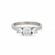 Bague alba acier solitaire brillants VR08