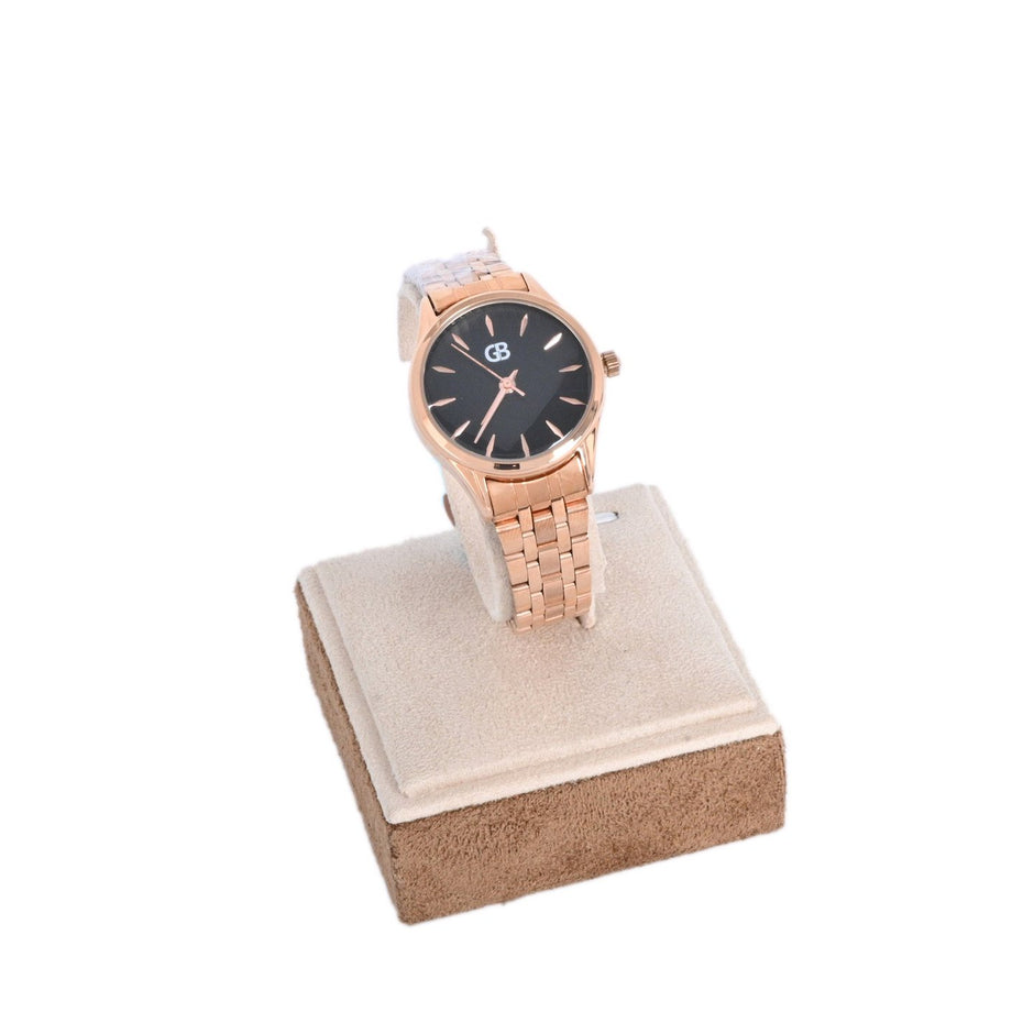 Montre analogique bronze fond noir