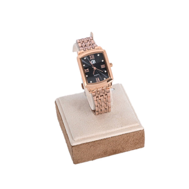 Montre analogique bronze fond noir