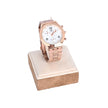 Montre analogique bronze fond blanc