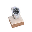 Montre analogique argent fond noir